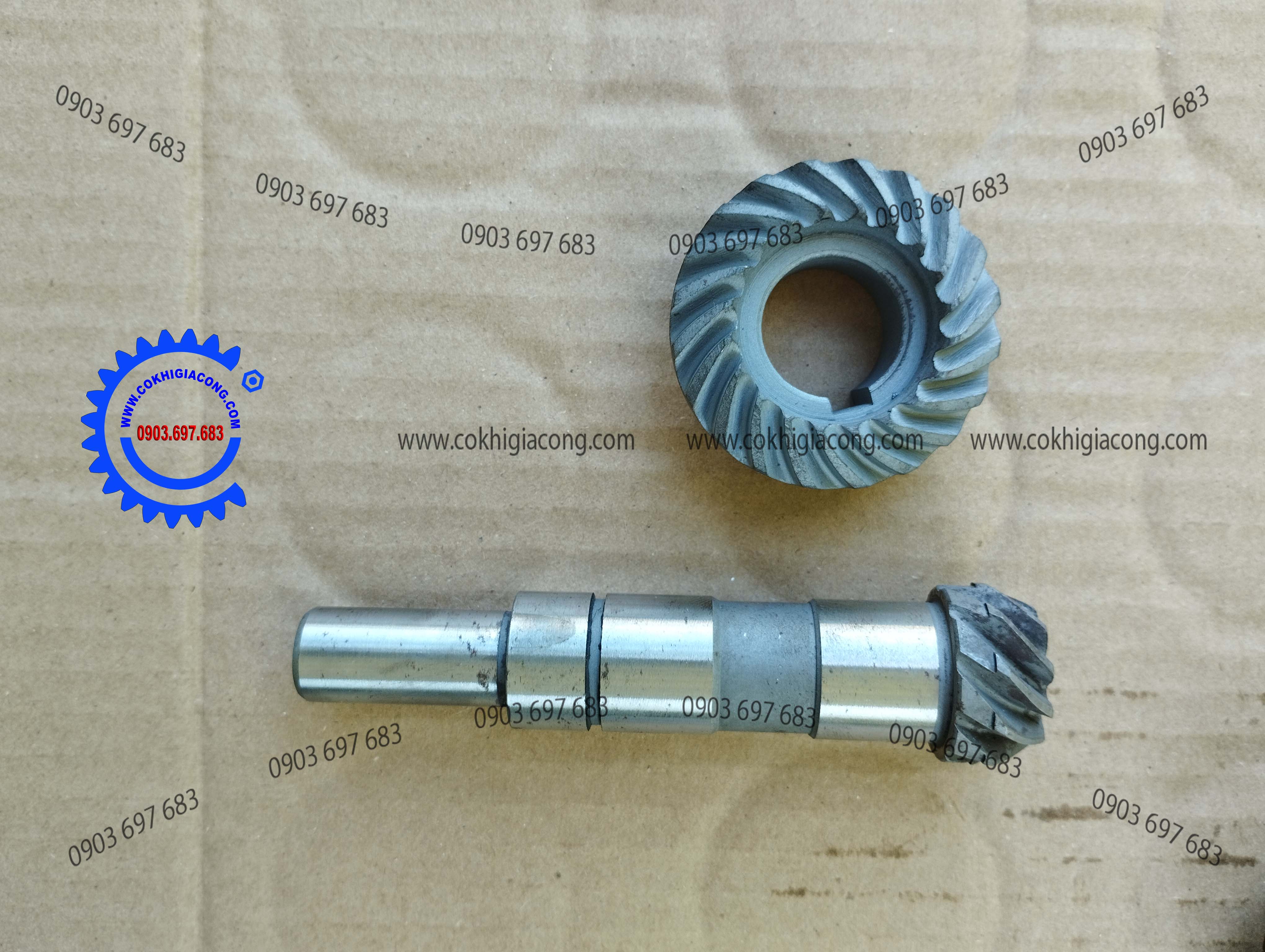 Gia công bộ bánh răng côn xoắn theo mẫu